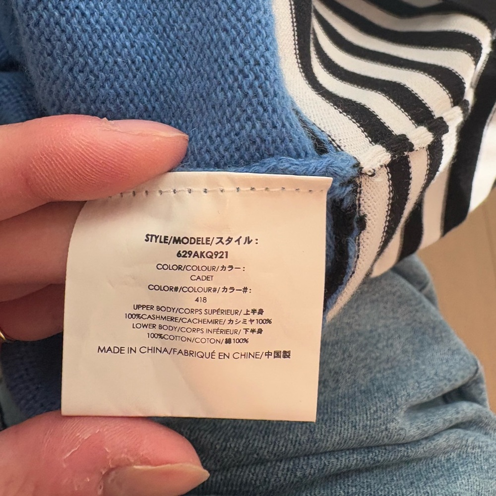 Michael Kors Collection Woman’s cashmere hoodie - blue/xs - Picture 5 of 10